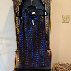 Milly Black and Blue Mini Dress